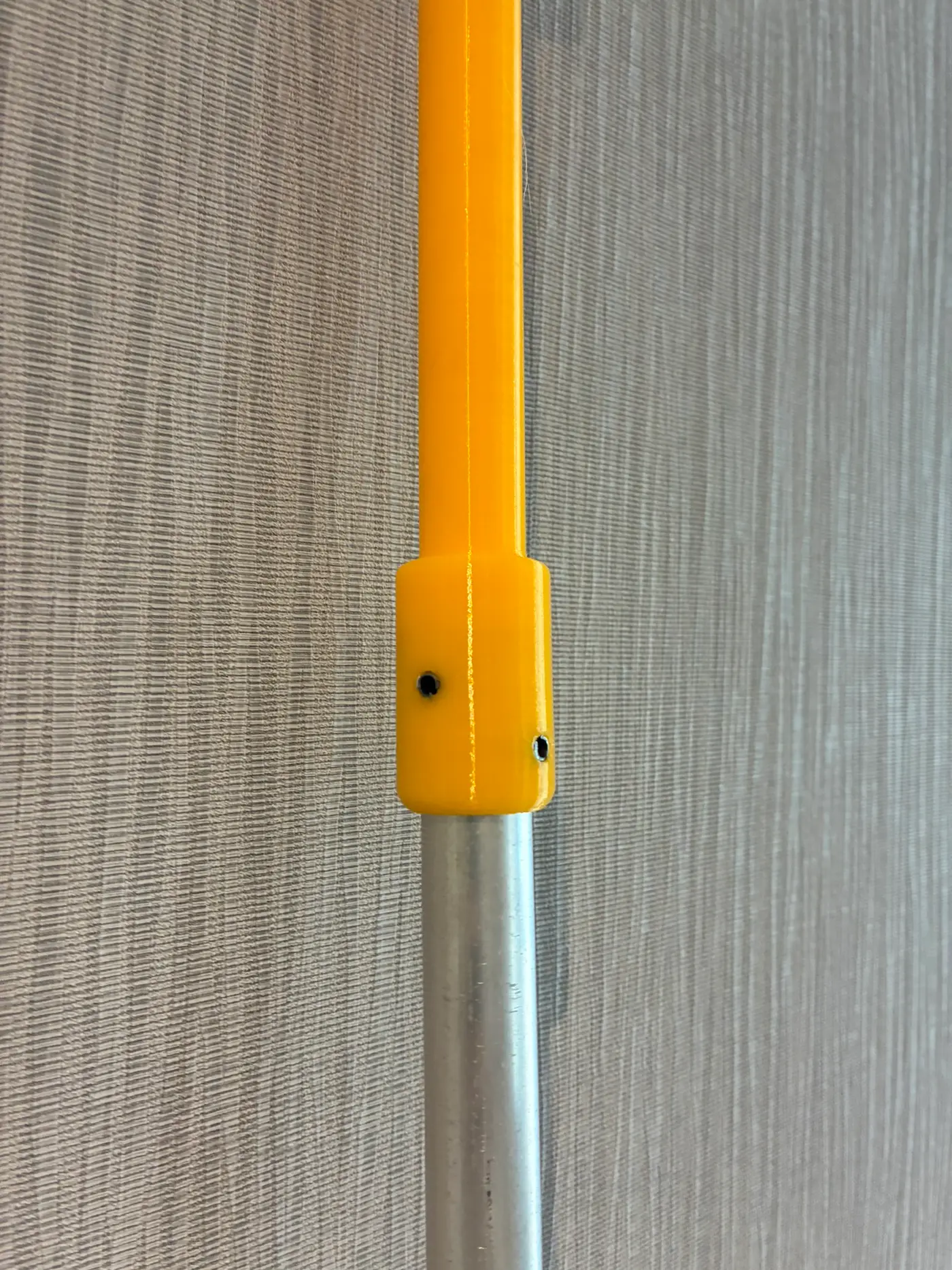 Détail de l'assemblage manchon flexible et goupille élastique